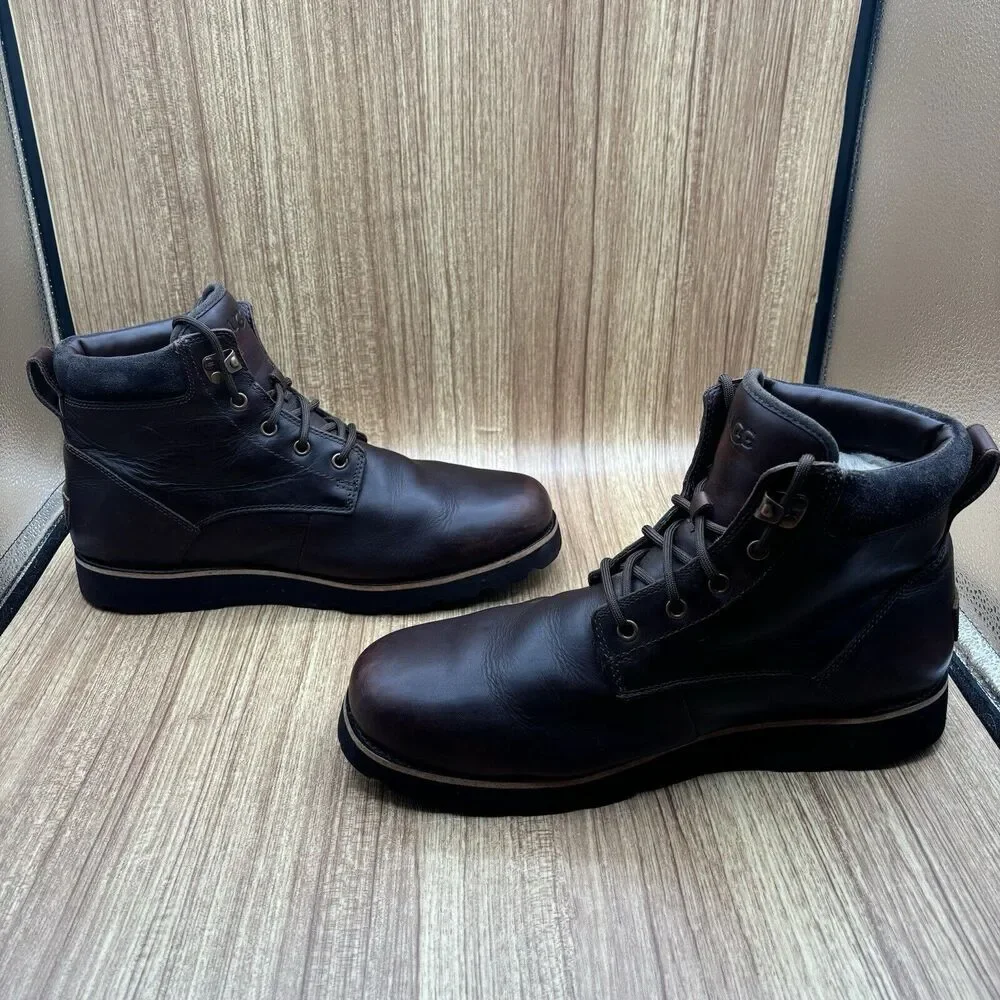 UGG SETON TL STOUT LEATHER SHEEPSKIN WATERPOOF BOOTS MEN'S SIZE‎ US 12 (1008146)